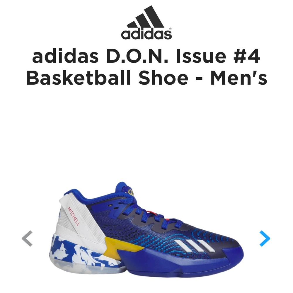 LIKE NEW Adidas Basketball Shoes - DON #4 Donovan Mitchell SIZE 7M/8W - LIKE NEW